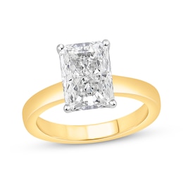 Adore Lab-Grown Diamonds Radiant-Cut Solitaire Engagement Ring 4 ct tw 14K Yellow Gold (F/VS2)