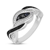 Thumbnail Image 2 of Black & White Diamond Swirl Fashion Ring 1/10 ct tw Sterling Silver