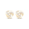 Thumbnail Image 2 of Diamond Love Knot Stud Earrings 1/6 ct tw 10K Yellow Gold
