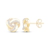 Thumbnail Image 3 of Diamond Love Knot Stud Earrings 1/6 ct tw 10K Yellow Gold