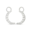Thumbnail Image 1 of White Lab-Created Sapphire Crescent Moon Earring Charms Sterling Silver