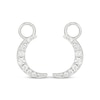Thumbnail Image 2 of White Lab-Created Sapphire Crescent Moon Earring Charms Sterling Silver
