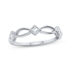 Thumbnail Image 1 of Diamond Trio Stackable Ring 1/15 ct tw Sterling Silver