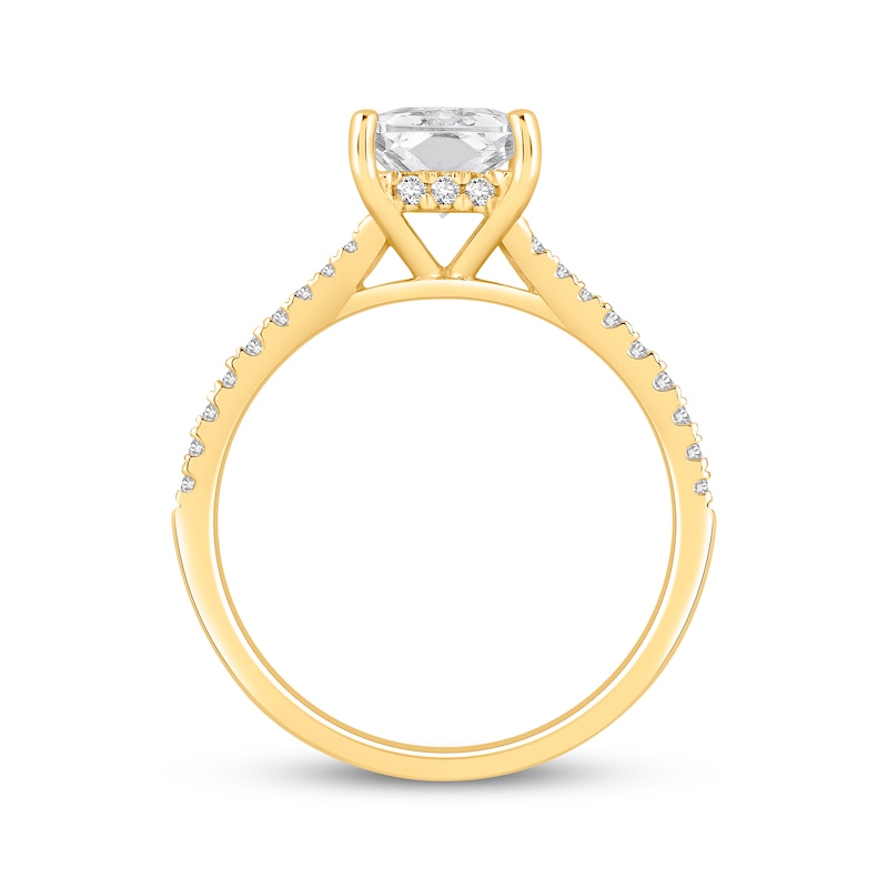 Main Image 3 of Adore Lab-Grown Diamonds Radiant-Cut Engagement Ring 2-3/4 ct tw 14K Yellow Gold