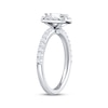 Thumbnail Image 2 of Lab-Grown Diamonds Emerald-Cut Halo Engagement Ring 1 ct tw 14K White Gold