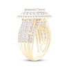 Thumbnail Image 2 of Princess-Cut Multi-Diamond Double Halo Engagement Ring 3 ct tw 10K Yellow Gold