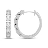 Thumbnail Image 3 of Diamond Hoop Earrings 1/4 ct tw Sterling Silver
