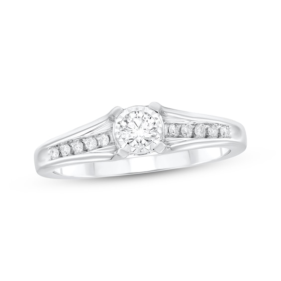 Adore Round-Cut Diamond Engagement Ring 1/4 ct tw 10K White Gold