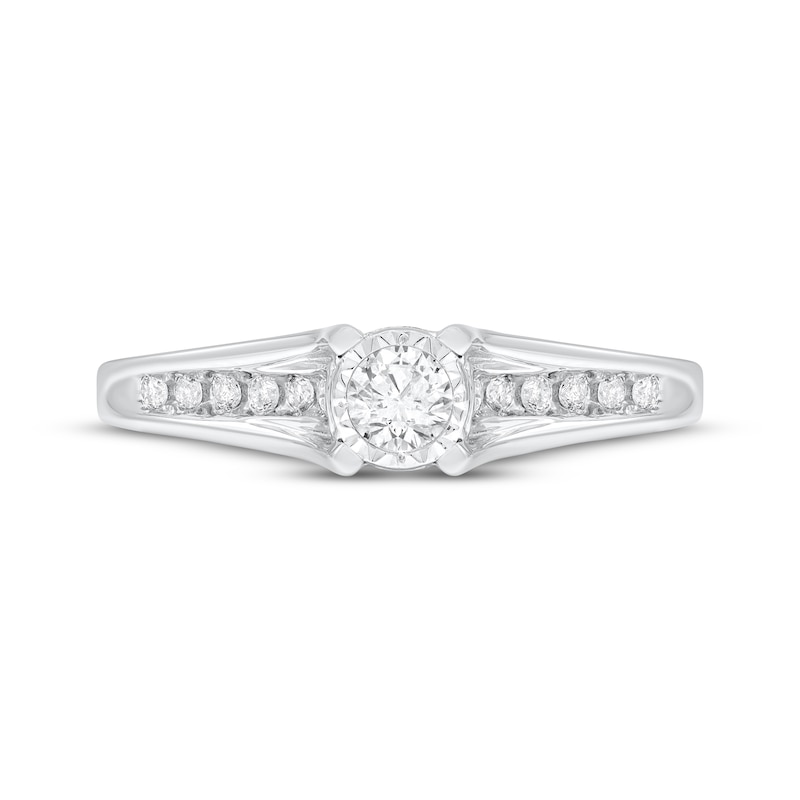 Main Image 3 of Adore Round-Cut Diamond Engagement Ring 1/4 ct tw 10K White Gold