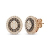 Thumbnail Image 1 of Le Vian Diamond Oval Double-Halo Stud Earrings 7/8 ct tw 14K Strawberry Gold