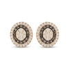 Thumbnail Image 2 of Le Vian Diamond Oval Double-Halo Stud Earrings 7/8 ct tw 14K Strawberry Gold