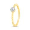 Thumbnail Image 2 of Multi-Diamond Beaded Shank Promise Ring 1/15 ct tw 10K Yellow Gold