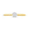 Thumbnail Image 4 of Multi-Diamond Beaded Shank Promise Ring 1/15 ct tw 10K Yellow Gold