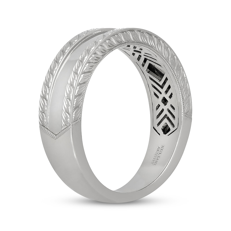 Main Image 2 of Neil Lane Artistry Heritage Men's Textured Wedding Band Platinum