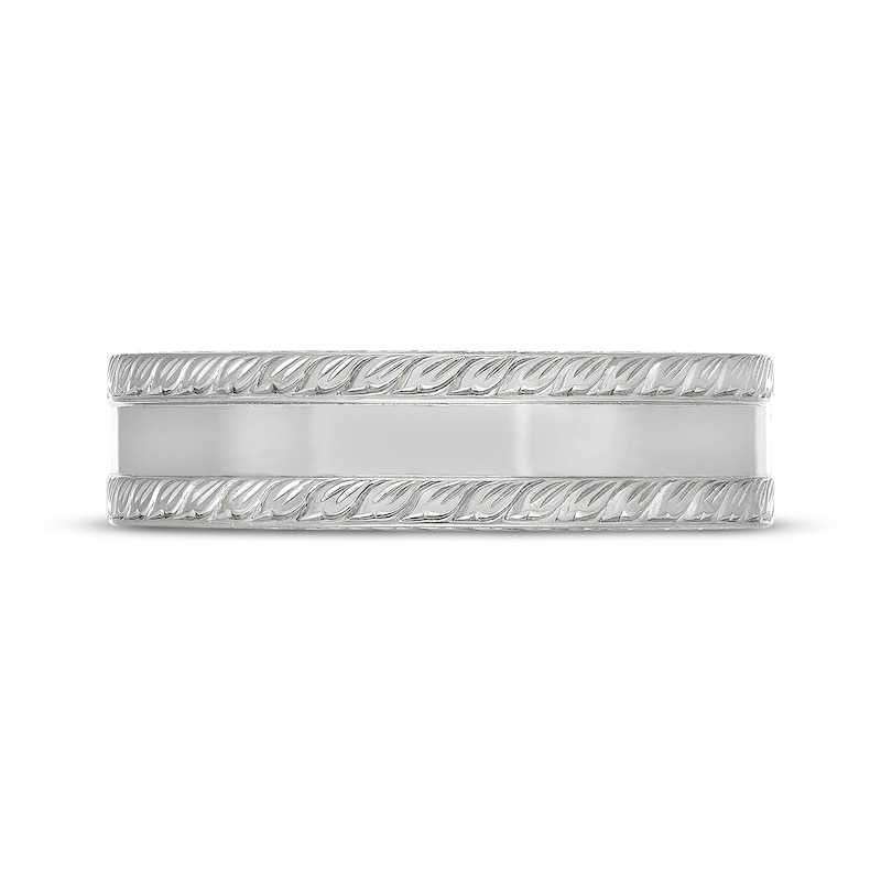 Main Image 3 of Neil Lane Artistry Heritage Men's Textured Wedding Band Platinum
