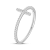 Thumbnail Image 2 of Diamond Cross Stacking Ring 1/8 ct tw Sterling Silver