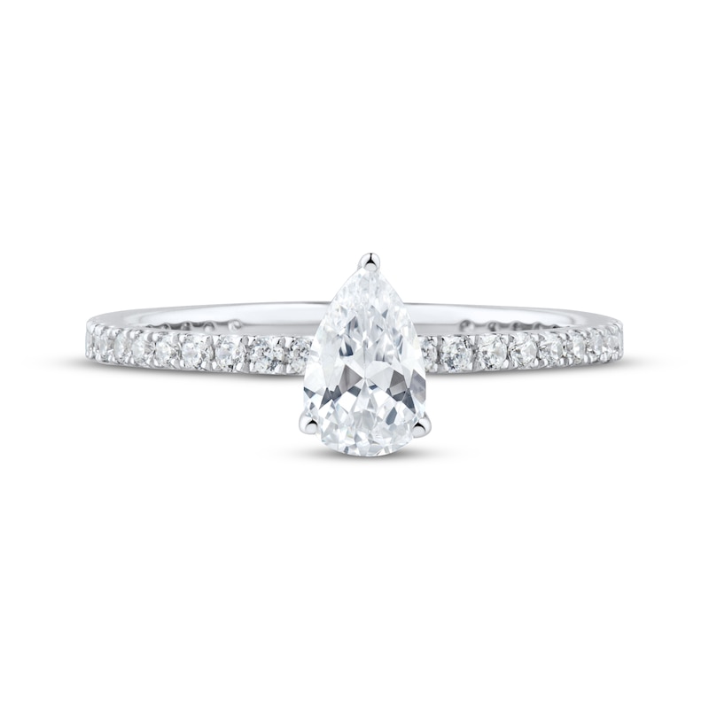 Main Image 3 of Adore Certified Pear-Shaped Diamond Engagement Ring 3/4 ct tw Platinum
