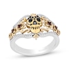 Thumbnail Image 1 of Disney Treasures Coco Diamond & Garnet Sugar Skull Ring 1/10 ct tw Sterling Silver & 10K Yellow Gold