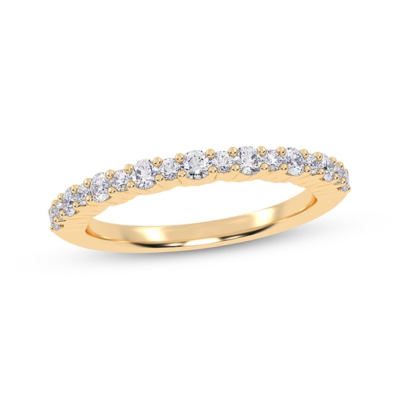 Adore Alternating Size Diamond Stackable Anniversary Ring 1/4 ct tw 14K Yellow Gold