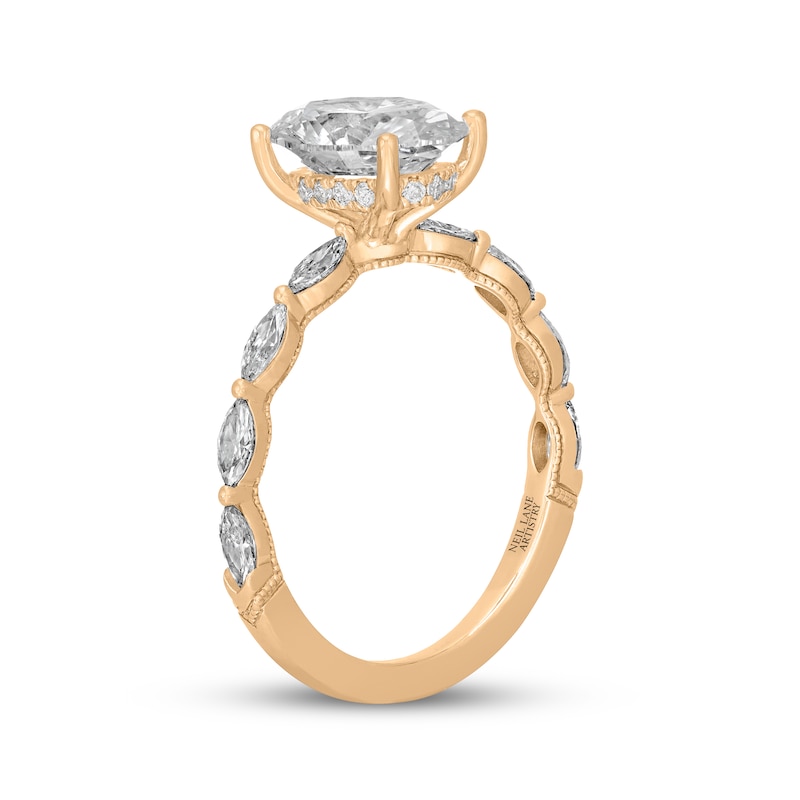 Main Image 2 of Neil Lane Artistry Oval-Cut Lab-Grown Diamond Engagement Ring 2-5/8 ct tw 14K Yellow Gold