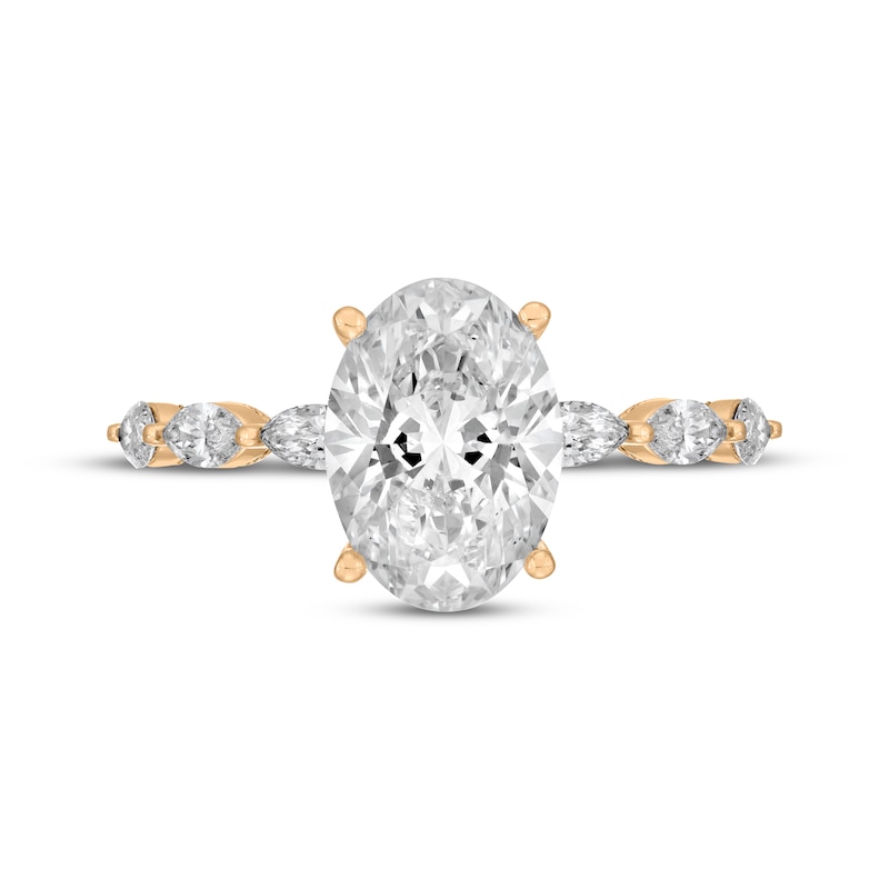 Main Image 3 of Neil Lane Artistry Oval-Cut Lab-Grown Diamond Engagement Ring 2-5/8 ct tw 14K Yellow Gold