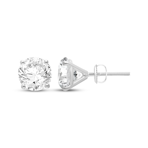 KAY Lab-Grown Diamonds Certified Round-Cut Solitaire Stud Earrings 4 ct tw 14K White Gold (F/VVS2)
