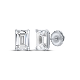 KAY Lab-Grown Diamonds Emerald-Cut Solitaire Stud Earrings 3 ct tw 10K White Gold (F/SI2)