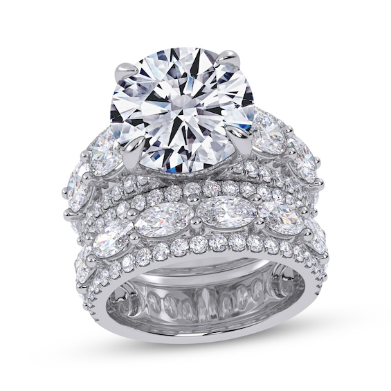 Adore Lab-Grown Diamonds Certified Round-Cut Bridal Set 10 ct tw 14K White Gold
