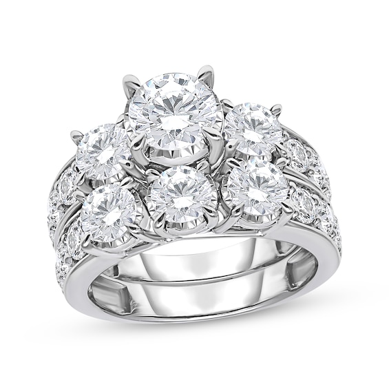 Memories Moments Magic Lab-Grown Diamonds Certified Bridal Set 4 ct tw 14K White Gold