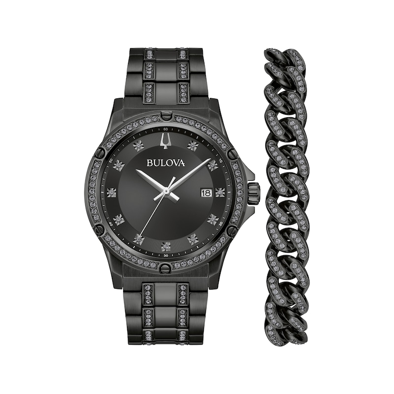 Main Image 2 of Bulova Crystal Collection Men's Watch & Bracelet Gift Set 98K119