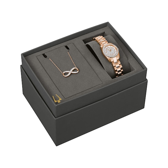 Bulova Crystal Collection Women's Watch Gift Set 98X140