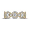 Thumbnail Image 3 of Adore Lab-Grown Diamonds Five-Stone Halo Anniversary Ring 1-1/2 ct tw 10K Yellow Gold