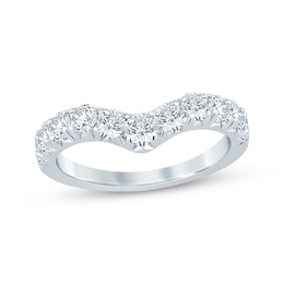 Adore Lab-Grown Diamond Chevron Anniversary Ring 1 ct tw 14K White Gold