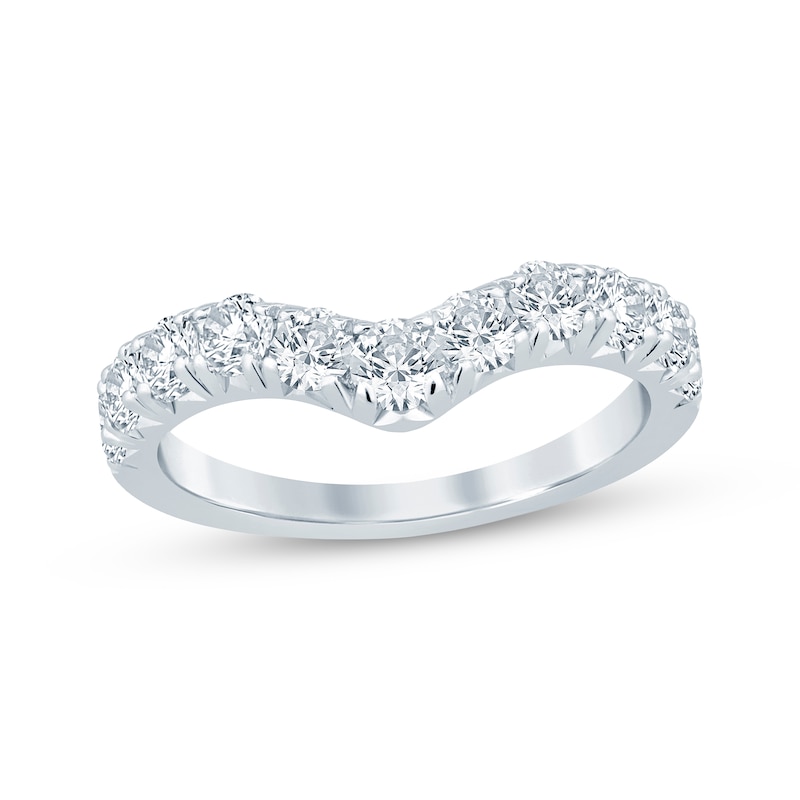 Main Image 1 of Adore Lab-Grown Diamond Chevron Anniversary Ring 1 ct tw 14K White Gold