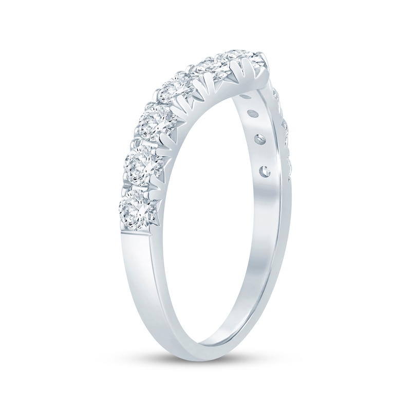 Main Image 2 of Adore Lab-Grown Diamond Chevron Anniversary Ring 1 ct tw 14K White Gold