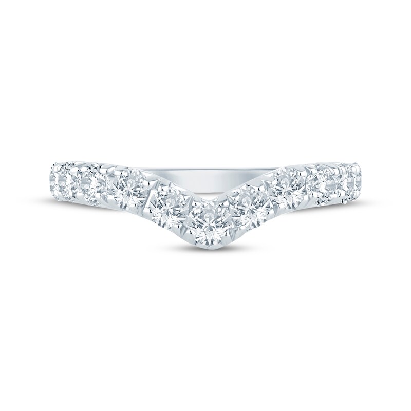 Main Image 4 of Adore Lab-Grown Diamond Chevron Anniversary Ring 1 ct tw 14K White Gold