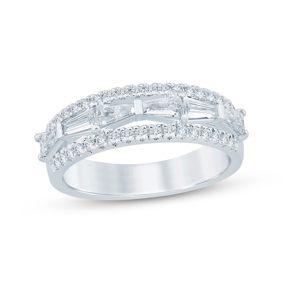 KAY Bow Collection Baguette & Round-Cut Lab-Grown Diamond Anniversary Ring 1 ct tw 14K White Gold