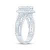 Thumbnail Image 2 of KAY Bow Collection Oval-Cut Lab-Grown Diamond Halo Engagement Ring 3-5/8 ct tw 14K White Gold