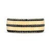 Thumbnail Image 3 of Men's Black Diamond Ribbed Ring 1/2 ct tw 10K Yellow Gold