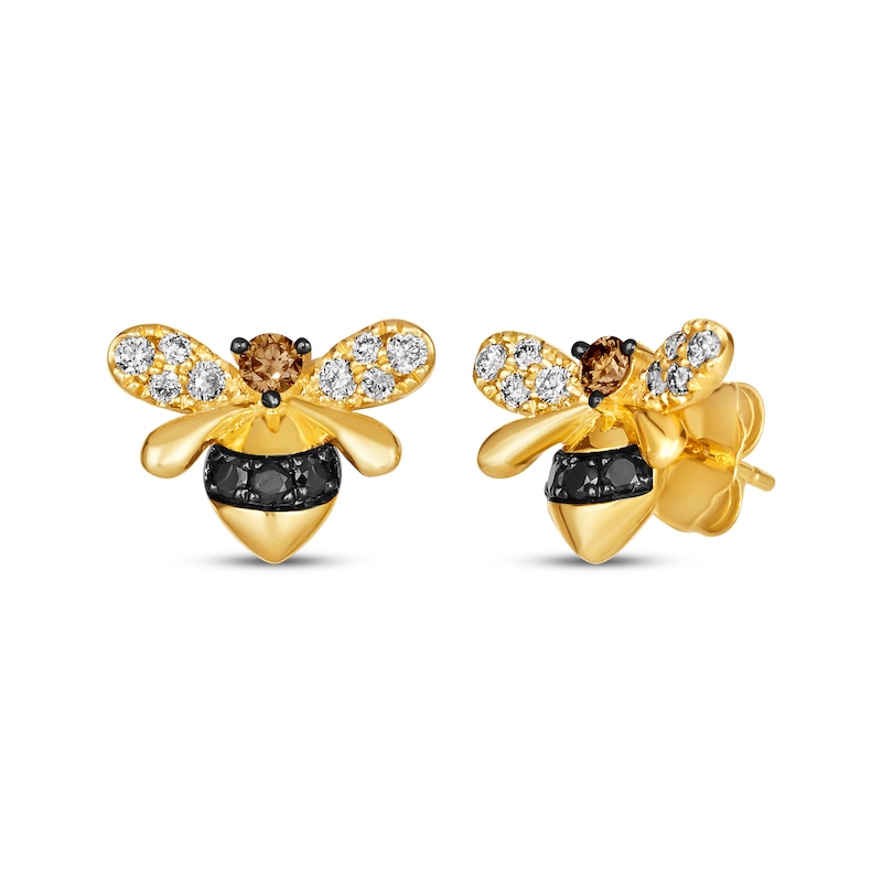 Main Image 1 of Le Vian Diamond Bee Stud Earrings 3/8 ct tw 14K Honey Gold