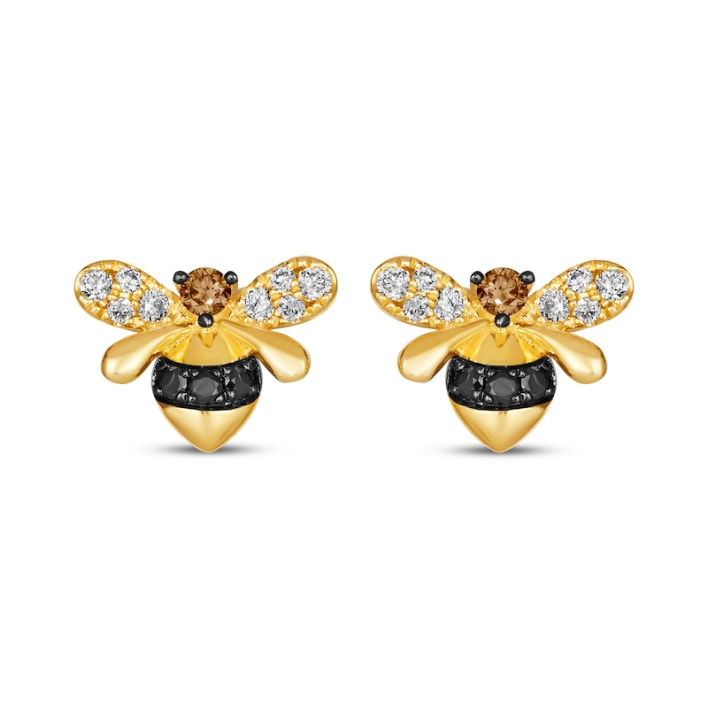 Main Image 2 of Le Vian Diamond Bee Stud Earrings 3/8 ct tw 14K Honey Gold
