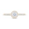 Thumbnail Image 3 of Round-Cut Diamond Halo Engagement Ring 1/2 ct tw 14K Yellow Gold