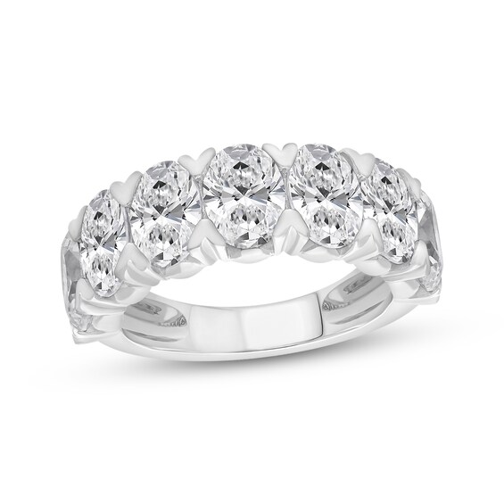 Adore Lab-Grown Diamonds Oval-Cut Seven-Stone Anniversary Ring 5 ct tw 14K White Gold