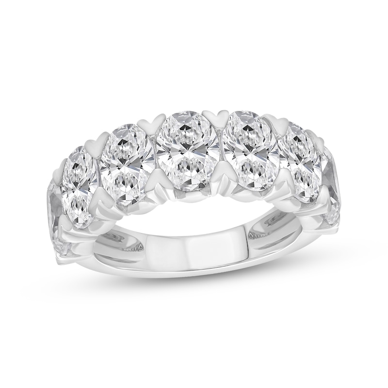 Main Image 1 of Adore Lab-Grown Diamonds Oval-Cut Seven-Stone Anniversary Ring 5 ct tw 14K White Gold
