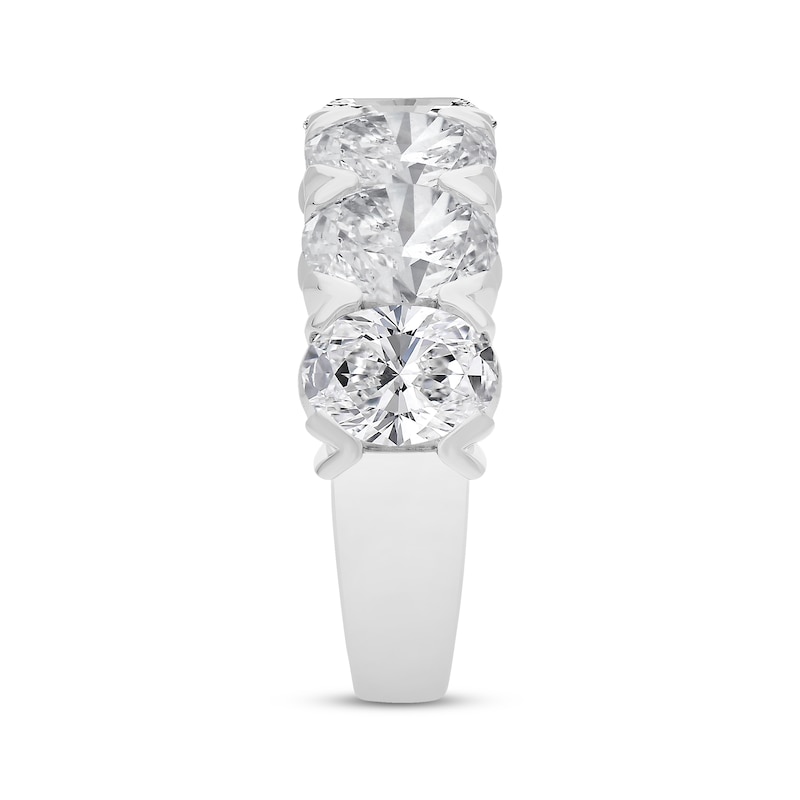 Main Image 2 of Adore Lab-Grown Diamonds Oval-Cut Seven-Stone Anniversary Ring 5 ct tw 14K White Gold