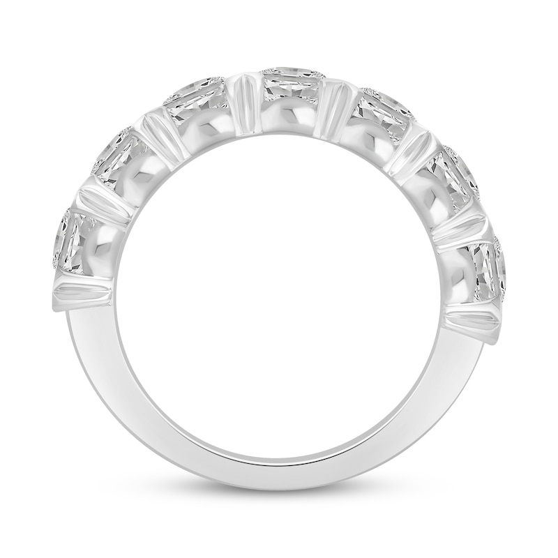 Main Image 3 of Adore Lab-Grown Diamonds Oval-Cut Seven-Stone Anniversary Ring 5 ct tw 14K White Gold