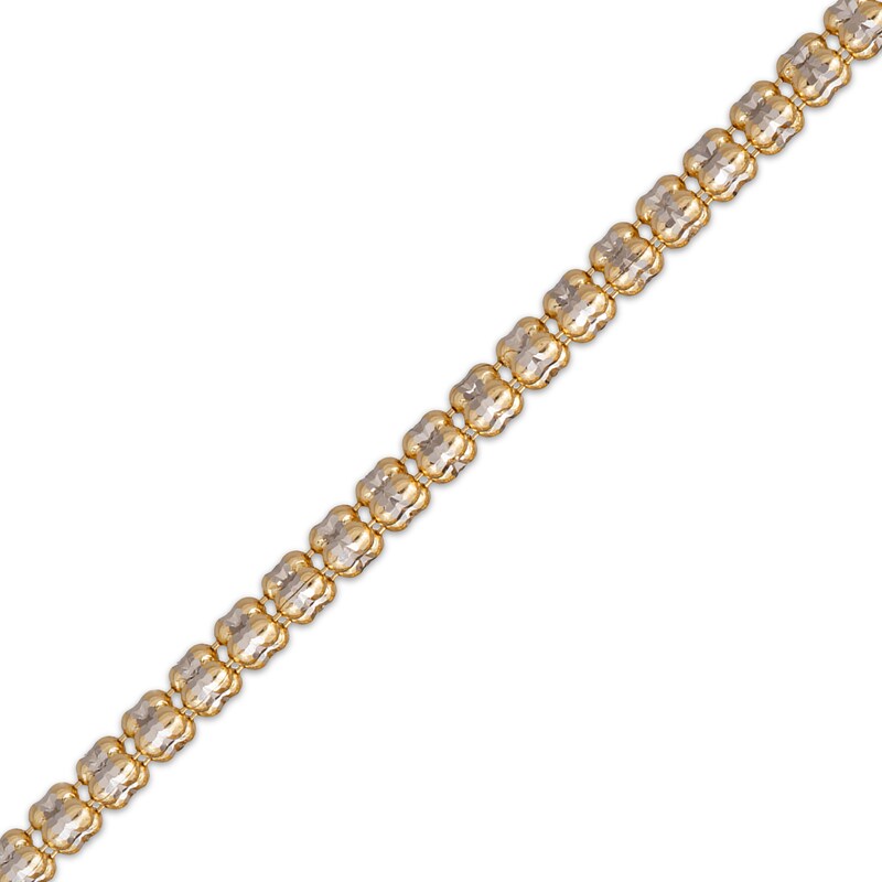 Main Image 3 of 2.85mm Diamond-Cut Ice Bead Chain Necklace Solid 10K Yellow Gold 20"