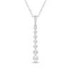 Thumbnail Image 1 of Diamond Graduated Journey Necklace 1/10 ct tw Sterling Silver 18"
