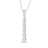 Thumbnail Image 2 of Diamond Graduated Journey Necklace 1/10 ct tw Sterling Silver 18"