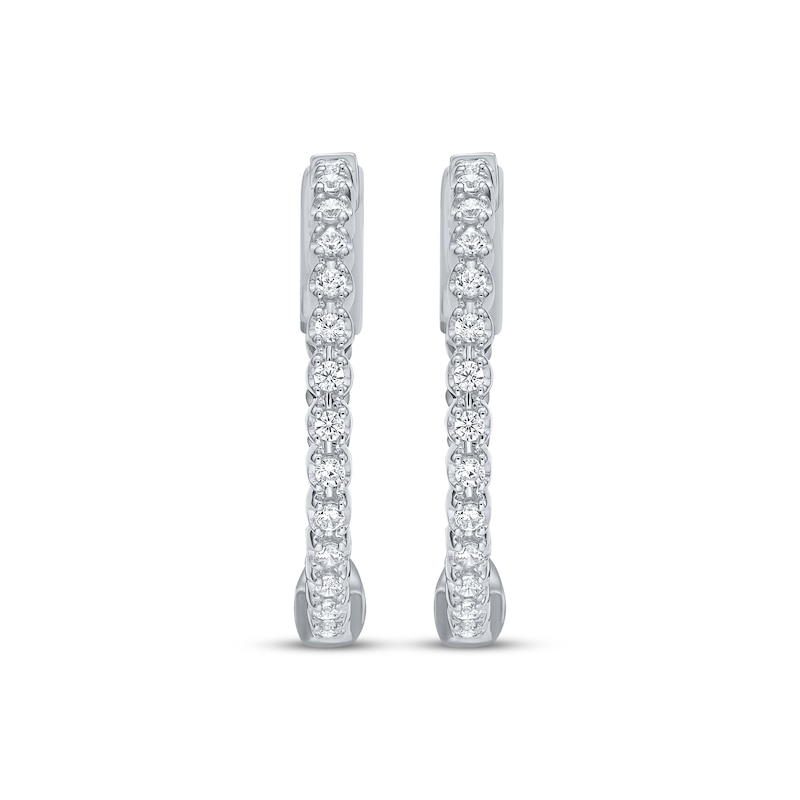 Main Image 2 of KAY Lab-Grown Diamonds Inside-Out Hoop Earrings 1/2 ct tw Sterling Silver